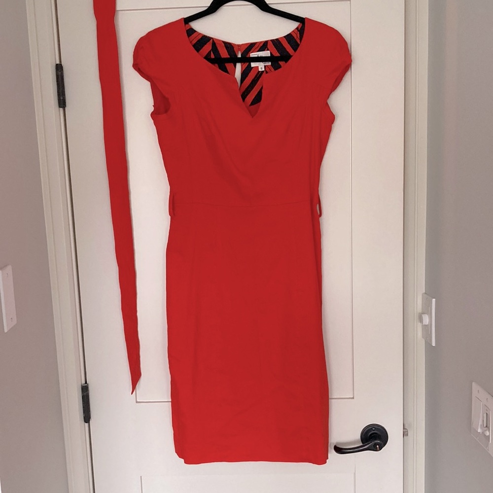Milly fitted mid length dress, US 8